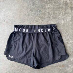 Under Armour Black Athletic Shorts Lightweight Elastic Waist